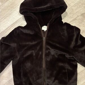 Vince Dark Brown Plush Hoodie